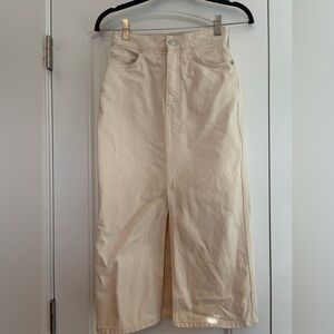 & Other Stories Paris‎ Atelier Denim Long Skirt – Ivory | Women's Size 0